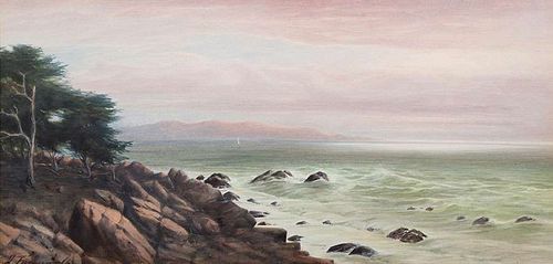 Alfred Villiers Farnsworth Watercolor Monterey Bay
