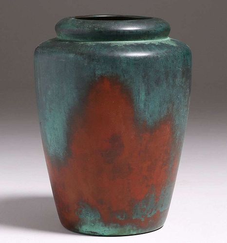 Clewell Copper-Clad Pottery Vase #385