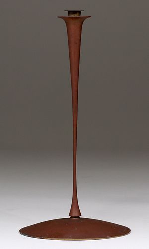 Tall Jessie Preston Brass Candlestick c1905
