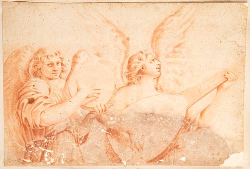 EMILIAN SCHOOL, 17th CENTURY - Couple of angels