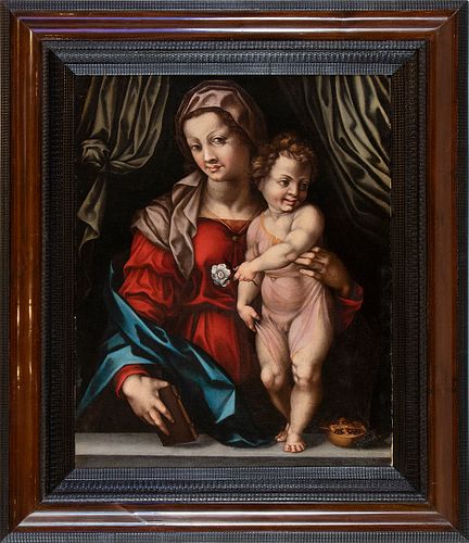 TUSCAN PAINTER, LAST QUARTER OF THE 16th CENTURY - Madonna and Child