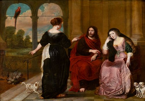 AMBIT OF SIMON DE VOS (Antwerp, 1603 - 1676) - Christ in the house of Martha and Mary