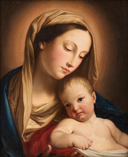 ATELIER OF GIOVANNI BATTISTA SALVI, CALLED SASSOFERRATO (Sassoferrato, 1609 - Rome, 1685)  - Madonna with Child