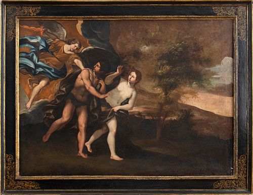 ATELIER OF FRANCESCO ALBANI (Bologna, 1578 - 1660) - Expulsion from the Garden of Eden