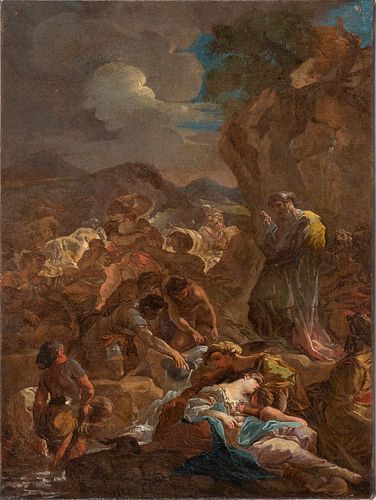 CORRADO GIAQUINTO (Molfetta, 1703 - Naples, 1765), ATTRIBUTED TO - Moses strikes the rock
