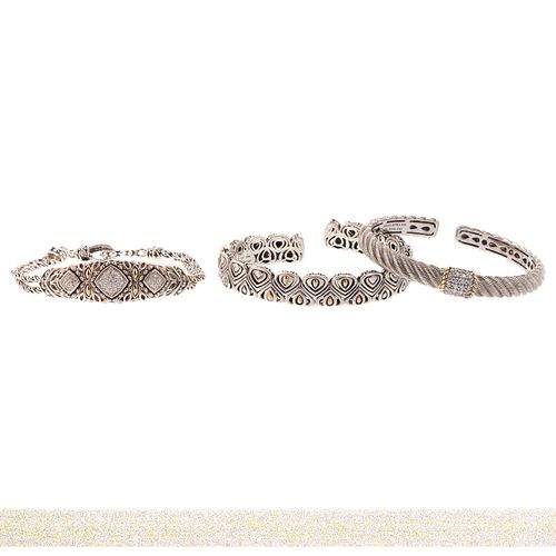 A Trio of Sterling Designer Bracelets