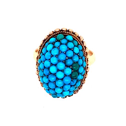 Victorian Turquoise 10&14k Ring