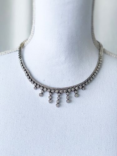 18k Diamond Tennis Necklace 