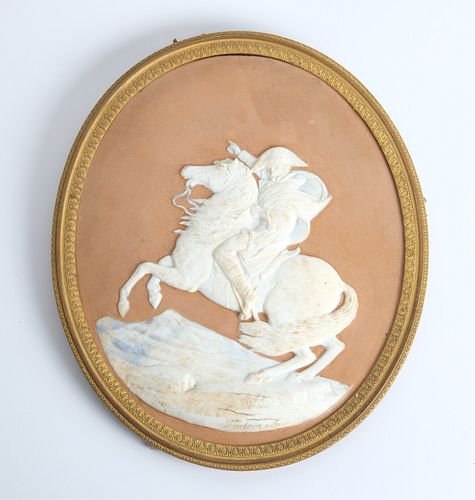 19th C Sevres Porcelain Plaque of Napoleon