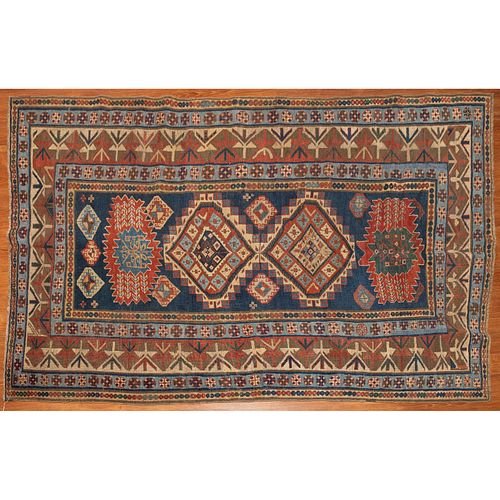 Antique Kazak Rug, Persia, 4.10 x 7.6