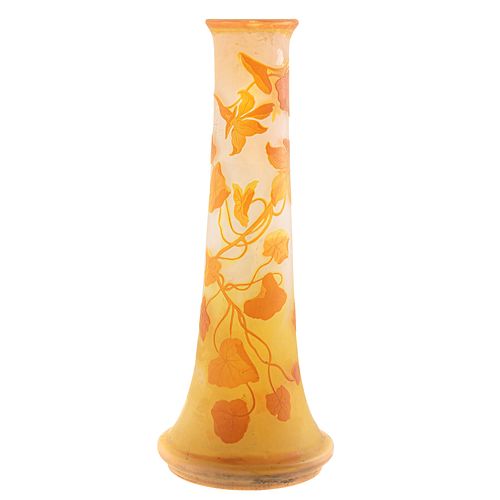 Emile Galle Acid Etched Cameo Glass Vase