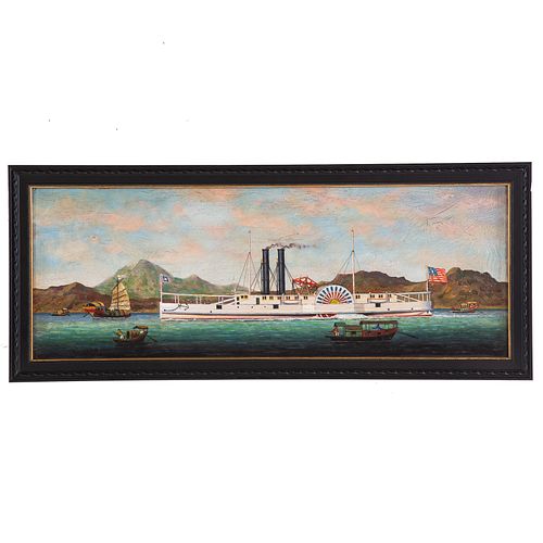 Chinese Export Nautical Painting