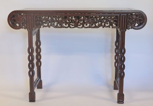 Chinese Carved Hardwood Altar Table.