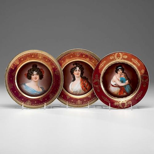 Royal Vienna Cabinet Plates, Lot of Three