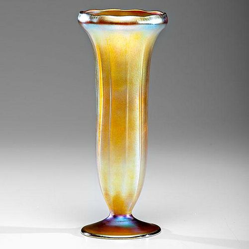 Tiffany Favrile Gold Lustre Vase 
