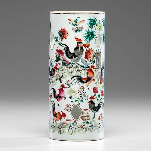 Chinese Republic Period Porcelain Brush Pot 