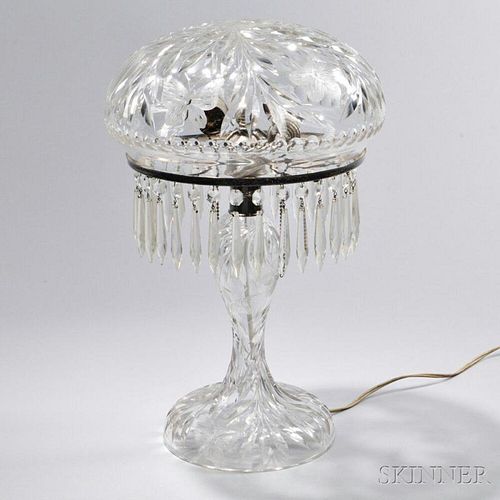 American Brilliant-cut Glass Table Lamp