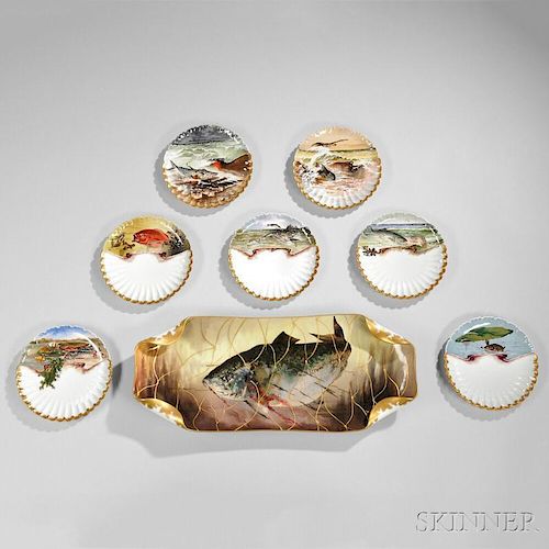 Thirteen-piece Rutherford B. Hayes Presidential Fish Service
