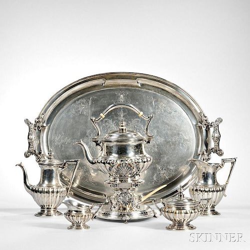 Six-piece Austrian .800 Silver Tea Service