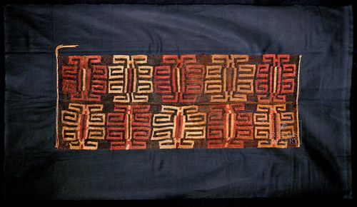Proto Nazca Textile Panel w/ Abstract Figures