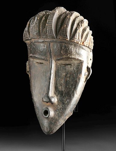 Early 20th C. African Wood Mask - Classic Bassa