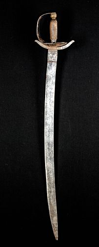 18th C. Mexican Steel Espada Ancha w/ Wood Handle