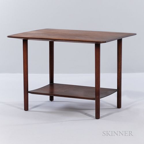 Danish Modern Shelved Side Table