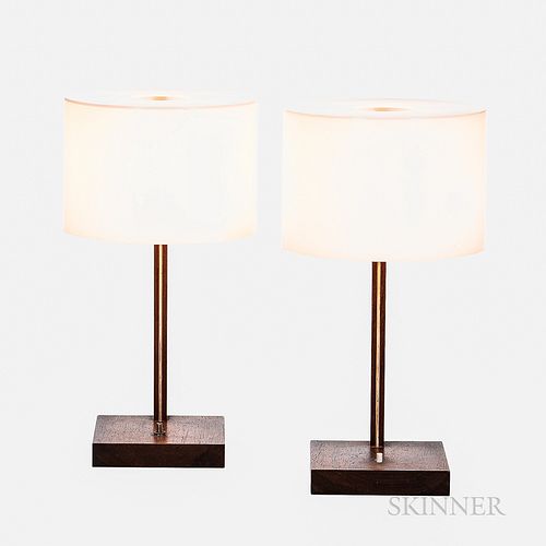 Two Kai Kristianssen for LUX Rosewood Table Lamps