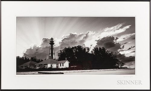 Charlie McCullough (American, 1923-2013)      God Rays at Our Sanibel Light at Sunset