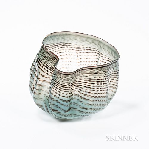 Dale Chihuly "Macchia Basket" Art Glass Sculpture