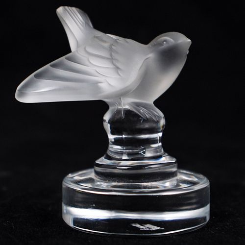 Lalique Crystal Dove Paperweight