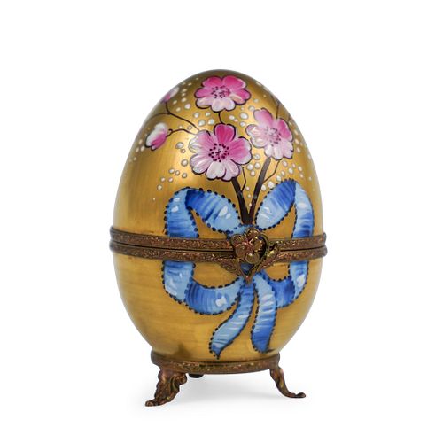 Limoges Peint Main Painted Egg