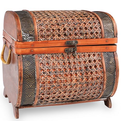 Cane & Wood Chest
