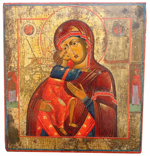 Exhibited Russian Icon, "Feodor Mother of God"