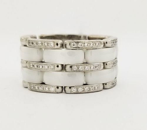 18K White Gold & Diamond Chanel Ultra Ring