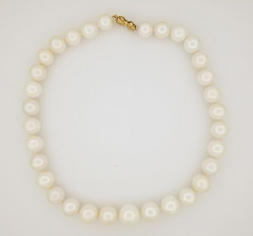 12-15mm South Sea Pearl Necklace w/ 14K Clasp