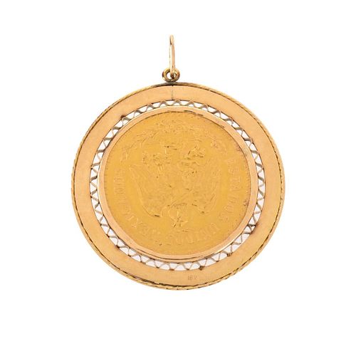 1947 Mexican Gold Coin Pendant
