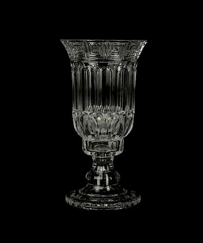 Exceptional Set of Four (4) 19th Century Two Part Crystal Hurricane Candle Lamps