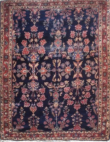 Antique Hand Knotted Lilihan Oriental Carpet