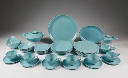 Vintage Turquoise Ceramic Monterey of California Dinner Service