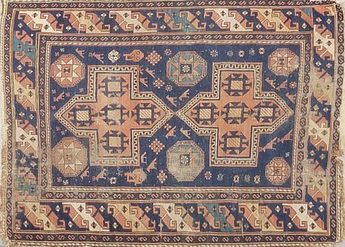 Antique Persian Tribal Kazak Scatter Rug