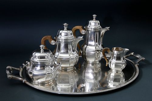 Christofle France “Gallia” Silver Plated Tea and Coffee Service