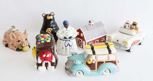 Collection of Seven Ceramic Cookie Jars