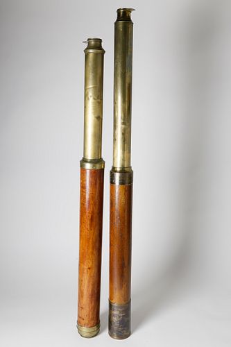 Two Signed Captain's Spyglasses, 19th Century
