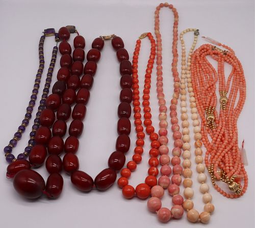JEWELRY. Assorted Beaded Necklaces Inc. Coral.