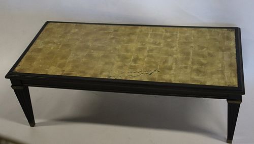 Midcentury Ebonised Coffee Table With Glass