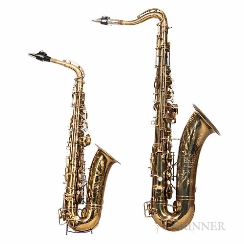 Alto and Tenor Saxophones, Holton 233 & 241, c. 1950