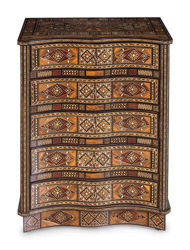 A Syrian Mosaic-Inlaid Chest of Drawers