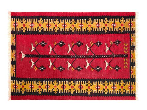 A Thracian Kilim Wool Rug