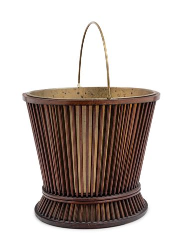 A George III Mahogany and Brass Peat Pail